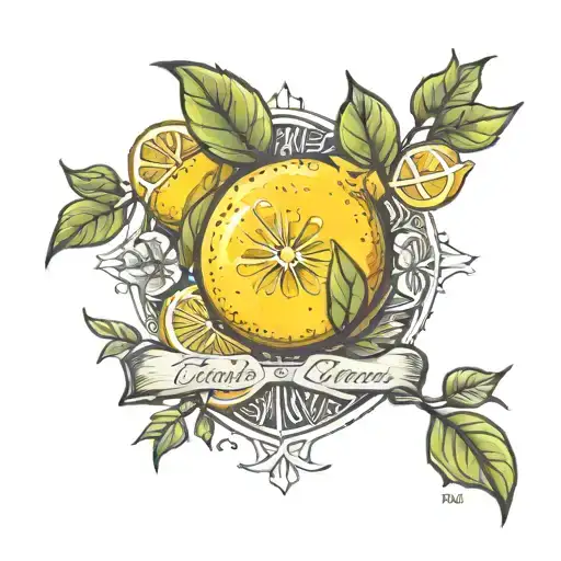 I'm still standing with lemons surrounding  tattoo design idea