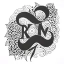two names incorporated, Memphis, Ryan tattoo design idea