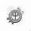 Christian Cross whit Serbian flag tattoo design idea