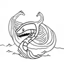 loch ness monster tattoo design idea