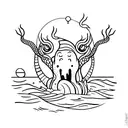 loch ness monster tattoo design idea