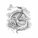 loch ness monster tattoo design idea