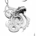 loch ness monster tattoo design idea