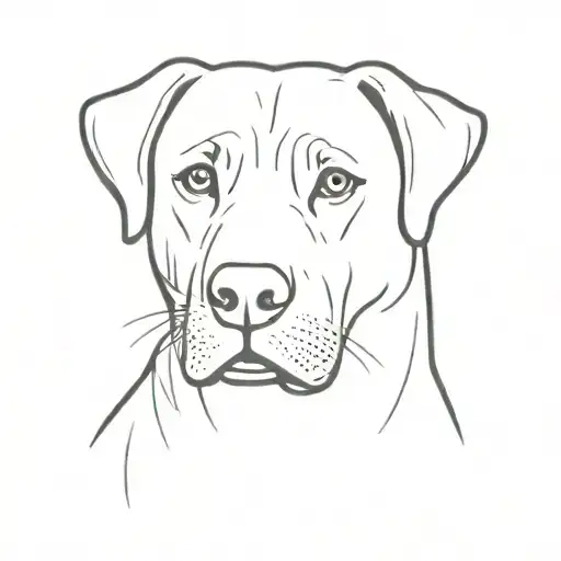 black labrador dog tattoo design idea