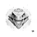 trex skull tattoo design idea