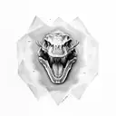 trex skull tattoo design idea