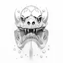 trex skull tattoo design idea