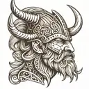 Viking Head tattoo design idea
