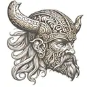 Viking Head tattoo design idea
