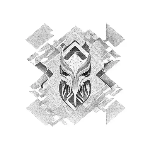 Scandinavian labyrinth and road tattoo design idea