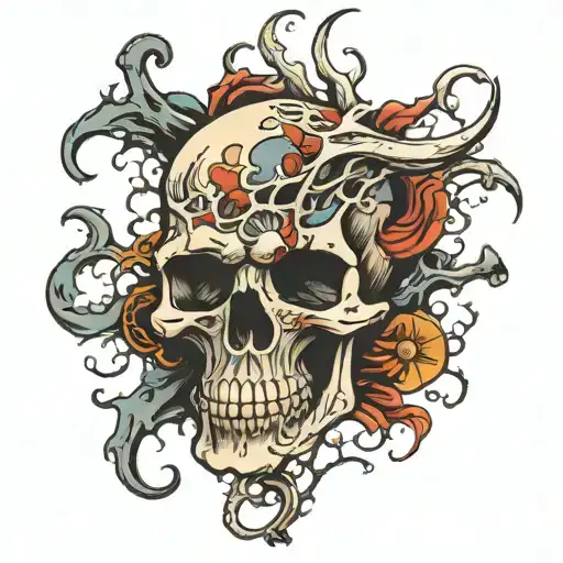 muscle bone tearing through skin tattoo design idea