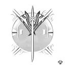 Trident tattoo design idea