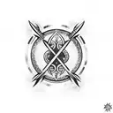 Trident tattoo design idea