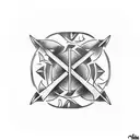 Trident tattoo design idea