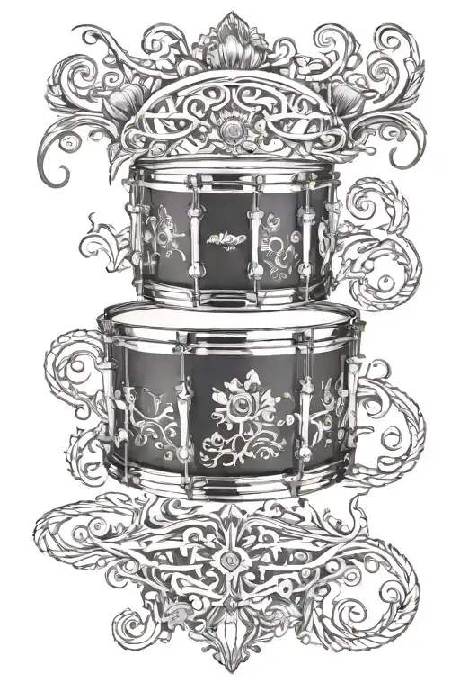 Reece cup snare drum tattoo design idea