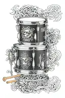 Reece cup snare drum tattoo design idea
