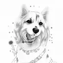 Daisy dog  tattoo design idea