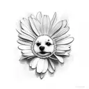 Daisy dog  tattoo design idea