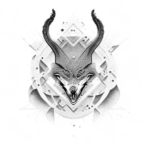 jackal tattoo design idea