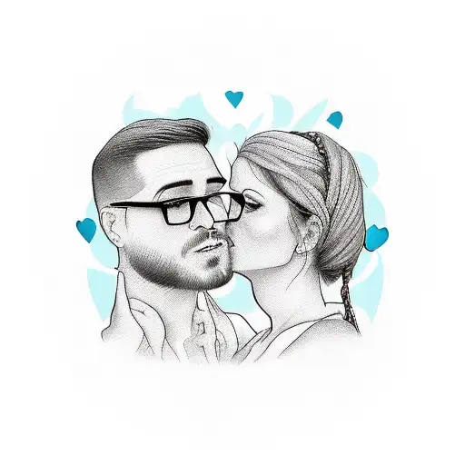 husband and wife love forever  tattoo design idea
