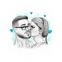 husband and wife love forever  tattoo design idea