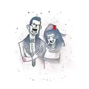 husband and wife love forever  tattoo design idea