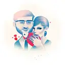 husband and wife love forever  tattoo design idea