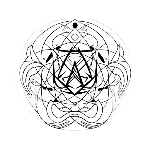 alchemy life creation symbol  tattoo design idea