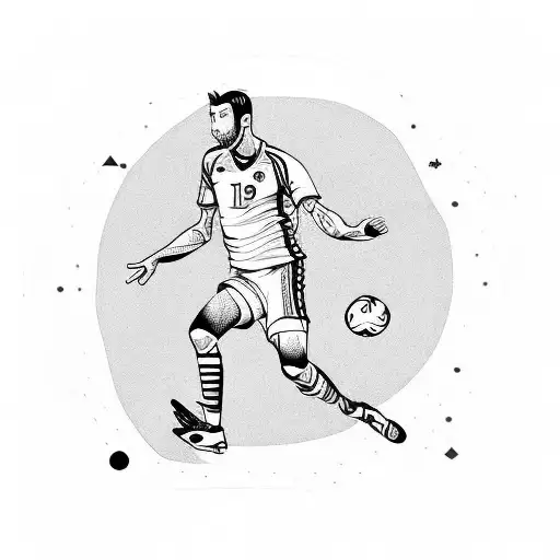 Handball player anda number 19 tattoo design idea