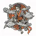 obito in the akatsuki cloud  tattoo design idea