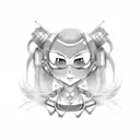 hatsune miku  tattoo design idea