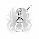 hatsune miku  tattoo design idea