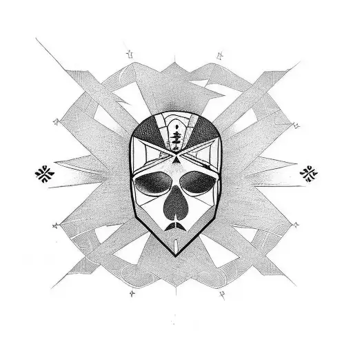 two bands one under the other with a symbol in between tattoo design idea