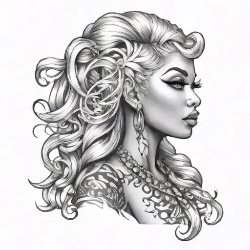 Nicki Minaj tattoo design idea
