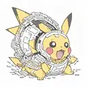 pokemon pikachu shocked pikachu meme tattoo design idea