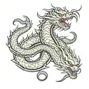 shenron and slyfer tattoo design idea