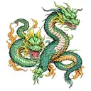 shenron and slyfer tattoo design idea