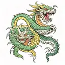 shenron and slyfer tattoo design idea