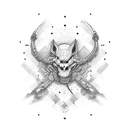 techno tattoo design idea