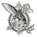 It is a symbol of programming and a symbol of change and a symbol of effort tattoo design idea