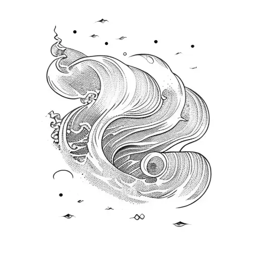 Ocean Wave tattoo design idea