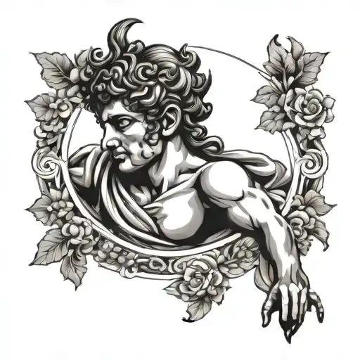 Apollo Greek god tattoo design idea