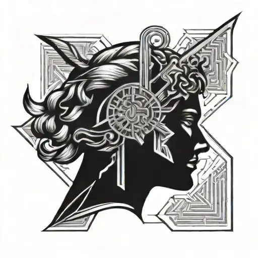 Apollo Greek god tattoo design idea