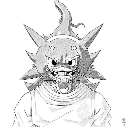 one piece e dragon ball tattoo design idea