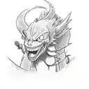 one piece e dragon ball tattoo design idea