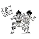 luffy, Goku,  tattoo design idea