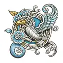 Greek Meander tattoo design idea