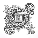 Greek Meander tattoo design idea