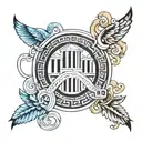 Greek Meander tattoo design idea