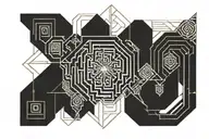 labyrinth tattoo design idea